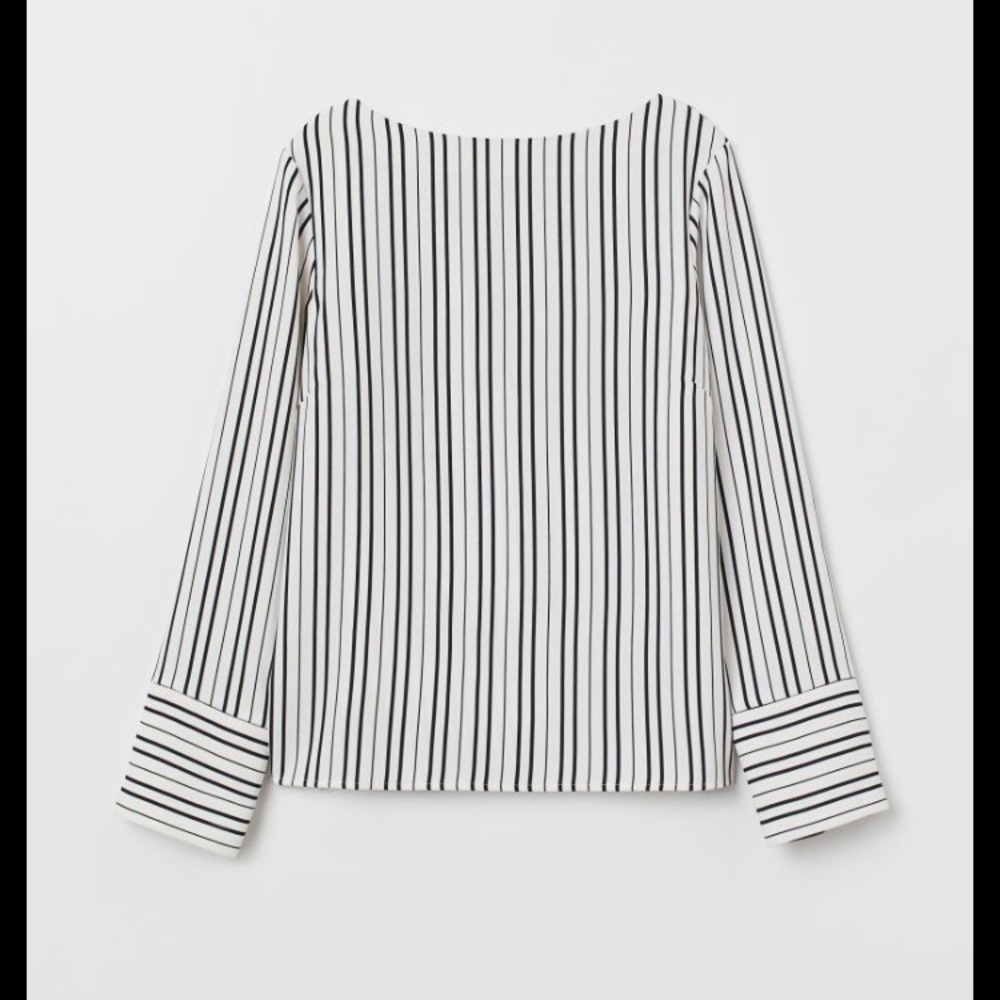 H&M Black & White Blouse